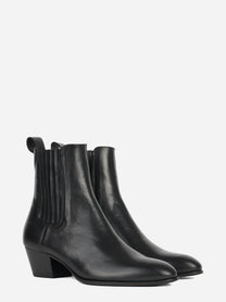 Stivaletto Cody in pelle nera - vista tre quarti
