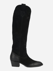 Stivale Cristobal in suede nero - vista laterale