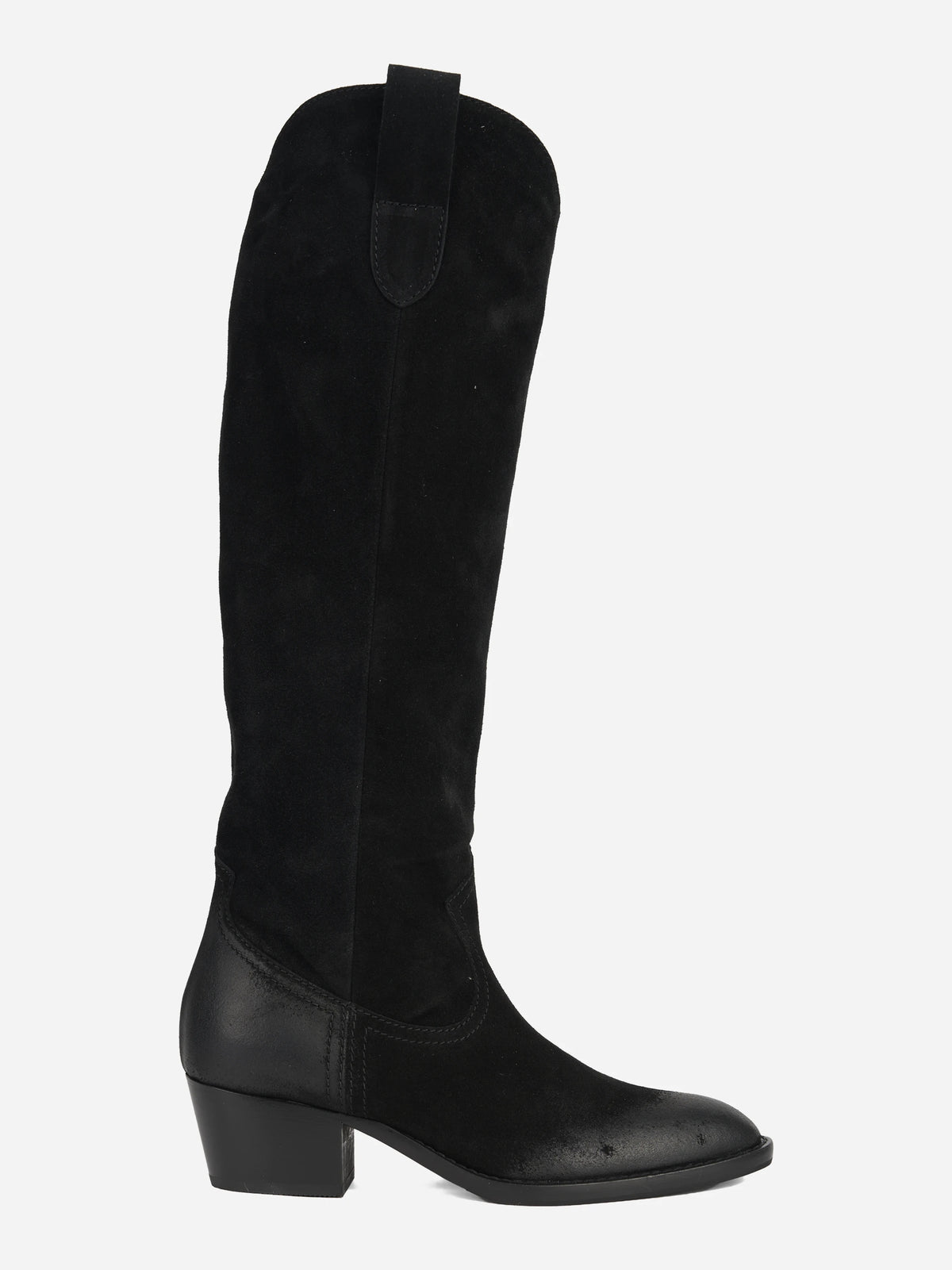 Stivale Cristobal in suede nero - vista laterale