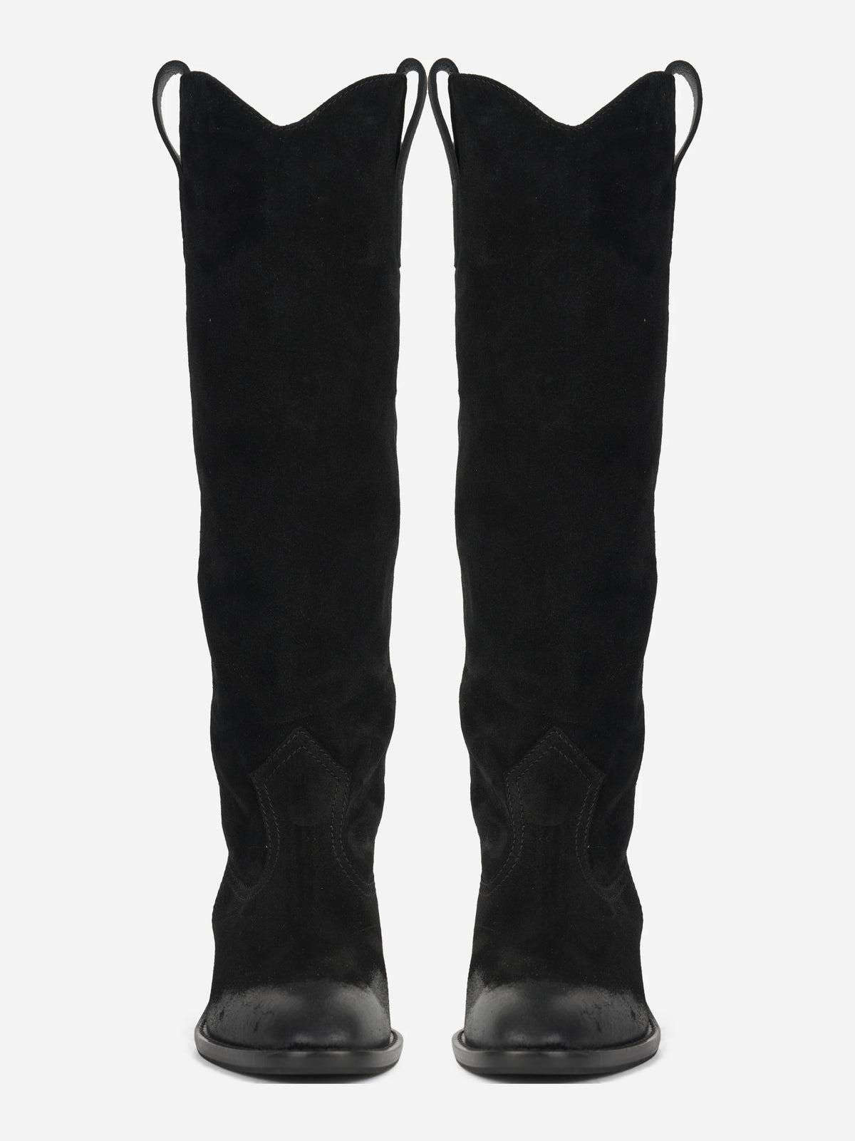 Stivale Cristobal in suede nero - vista frontale