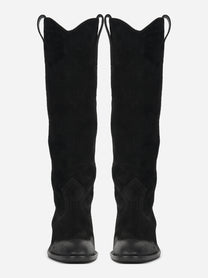 Stivale Cristobal in suede nero - vista frontale