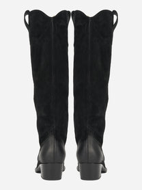 Stivale Cristobal in suede nero - vista posteriore