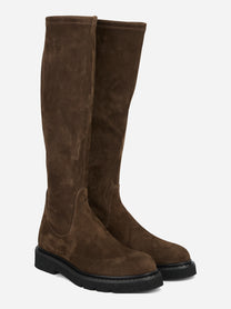 Stivale Kerr in suede marrone - vista tre quarti