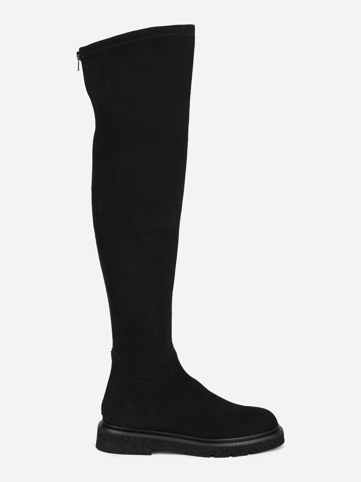 Stivale King in suede nero - vista laterale
