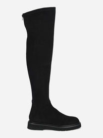 Stivale King in suede nero - vista laterale