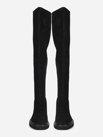 Stivale King in suede nero - vista frontale