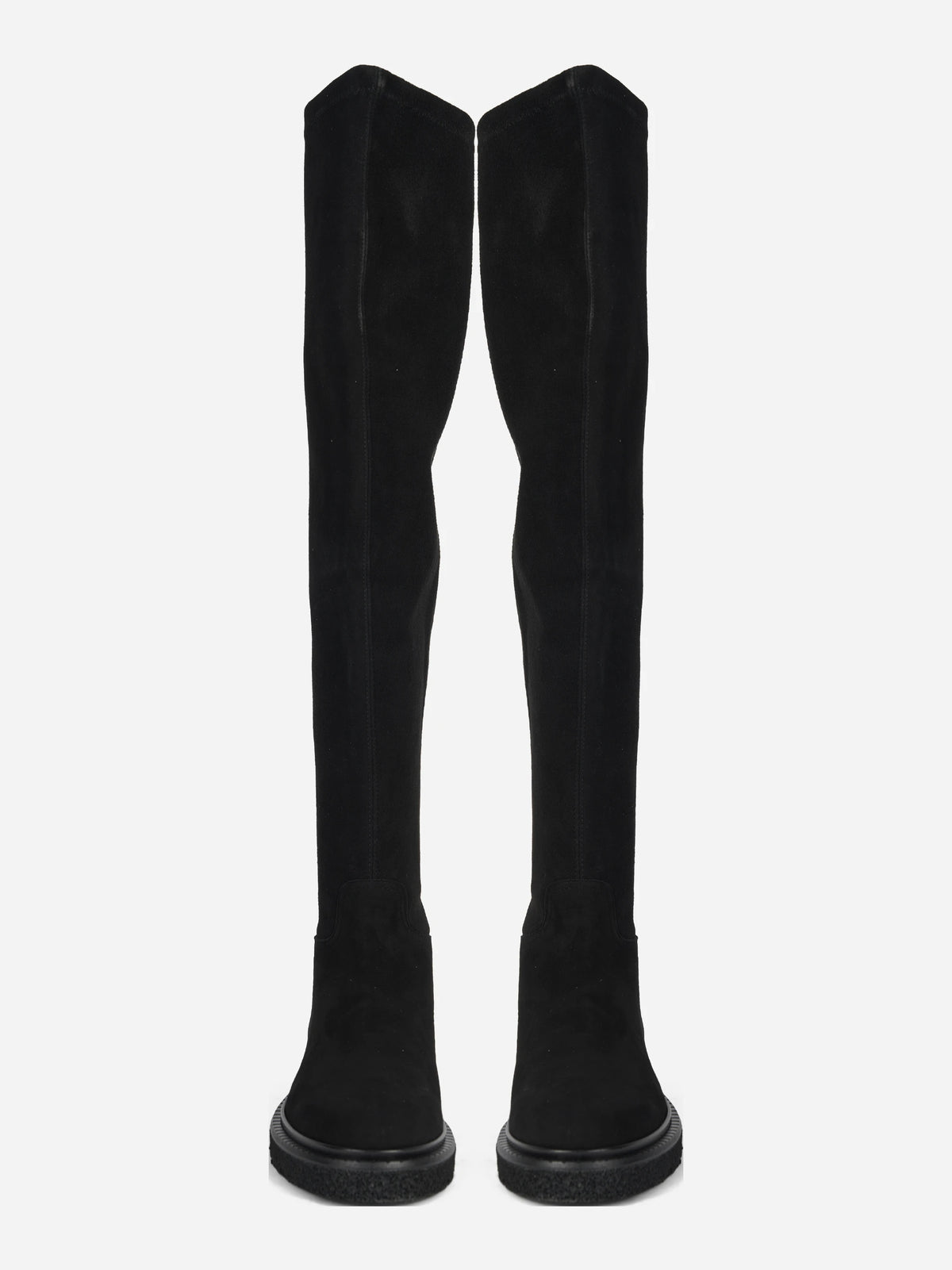 Stivale King in suede nero - vista frontale
