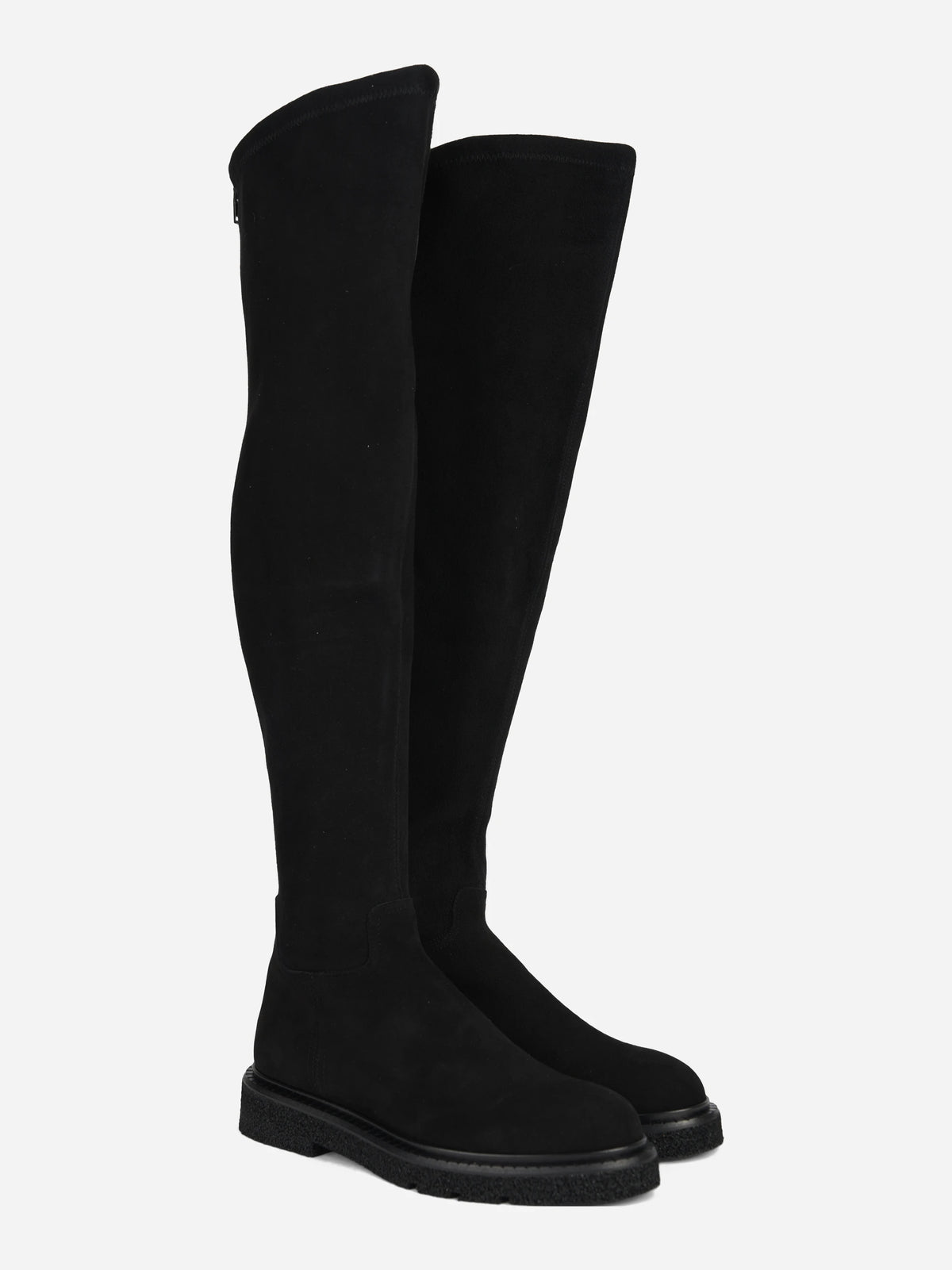 Stivale King in suede nero - vista tre quarti
