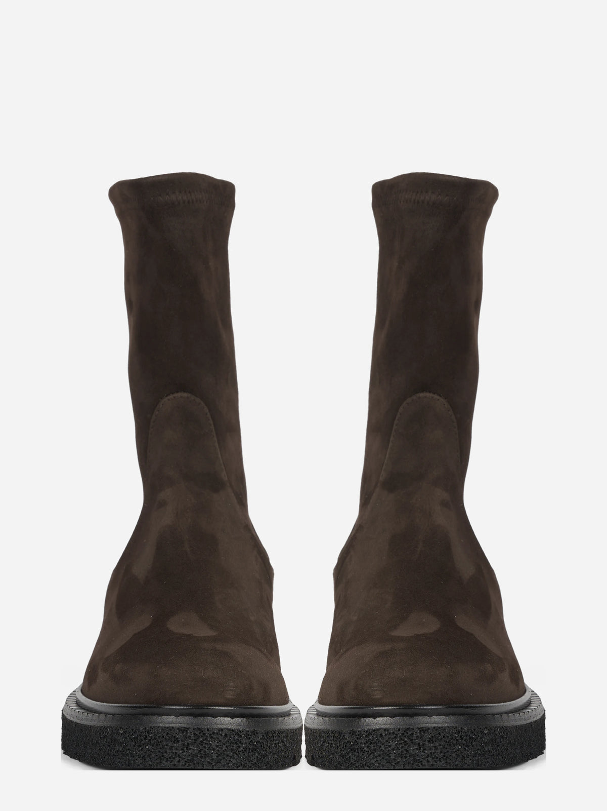 Stivaletto Krisalyn in suede marrone - vista frontale