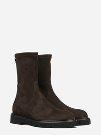 Stivaletto Krisalyn in suede marrone - vista tre quarti