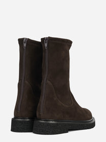 Stivaletto Krisalyn in suede marrone - dettaglio della coppia