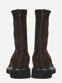 Stivaletto Krisalyn in suede marrone - vista posteriore