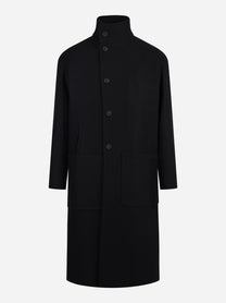 Cappotto Savelletri in lana idrorepellente blu - vista frontale