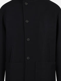 Cappotto Savelletri in lana idrorepellente blu - dettaglio del prodotto