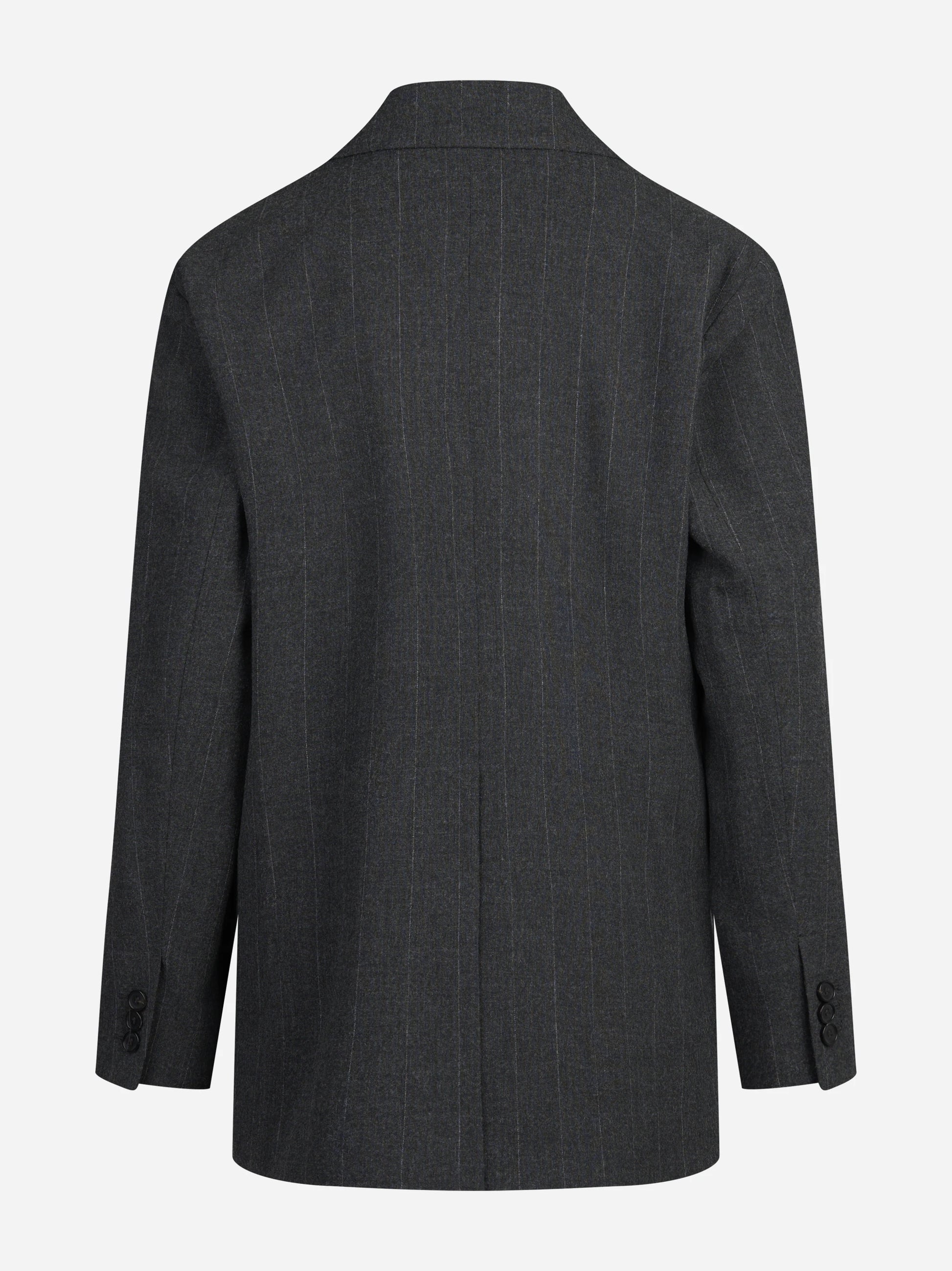 Blazer monopetto gessato grigio - vista posteriore