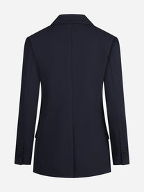 Blazer doppiopetto stretch blu - vista posteriore