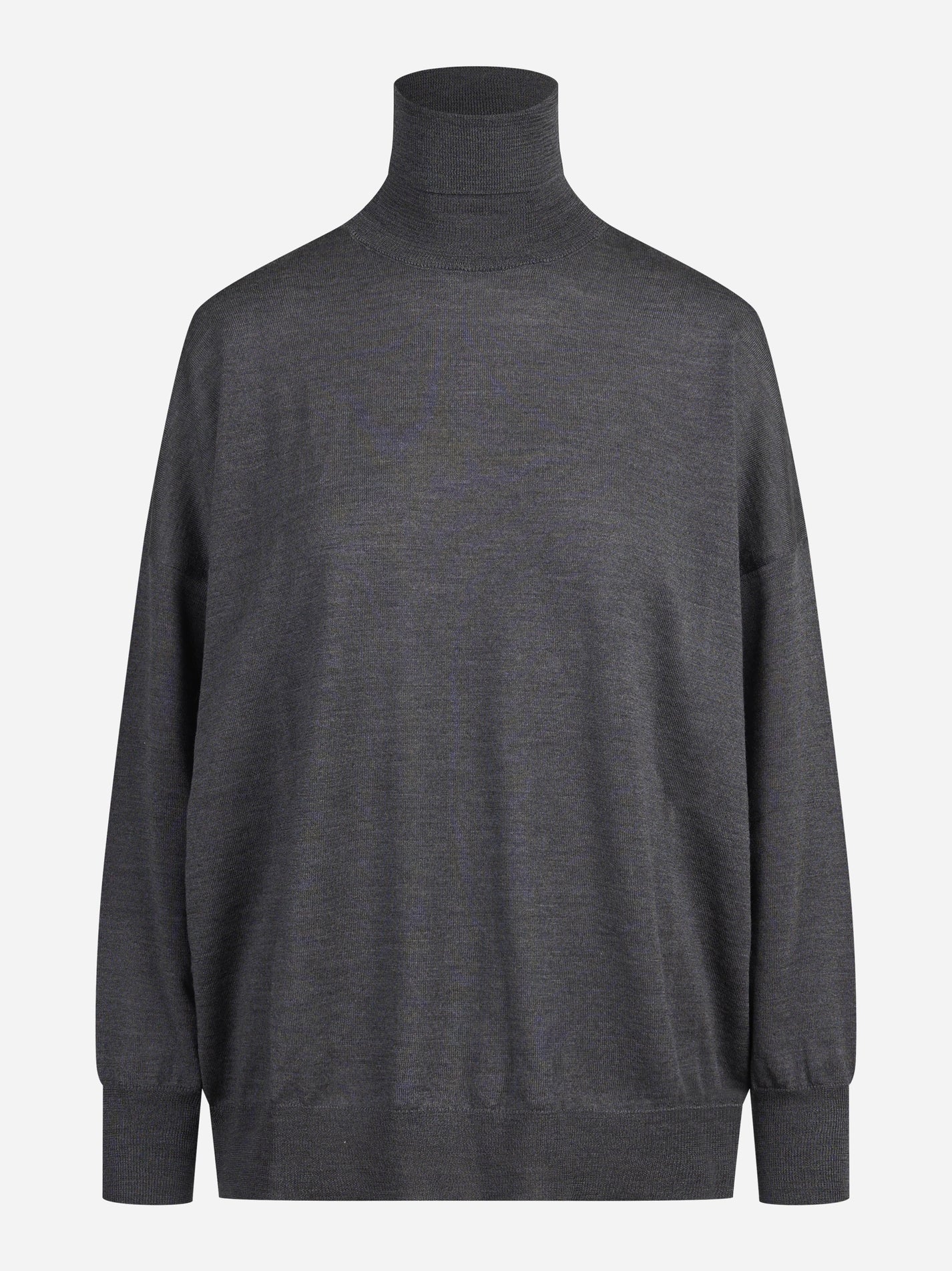 Maglia dolcevita oversize grigia - vista frontale