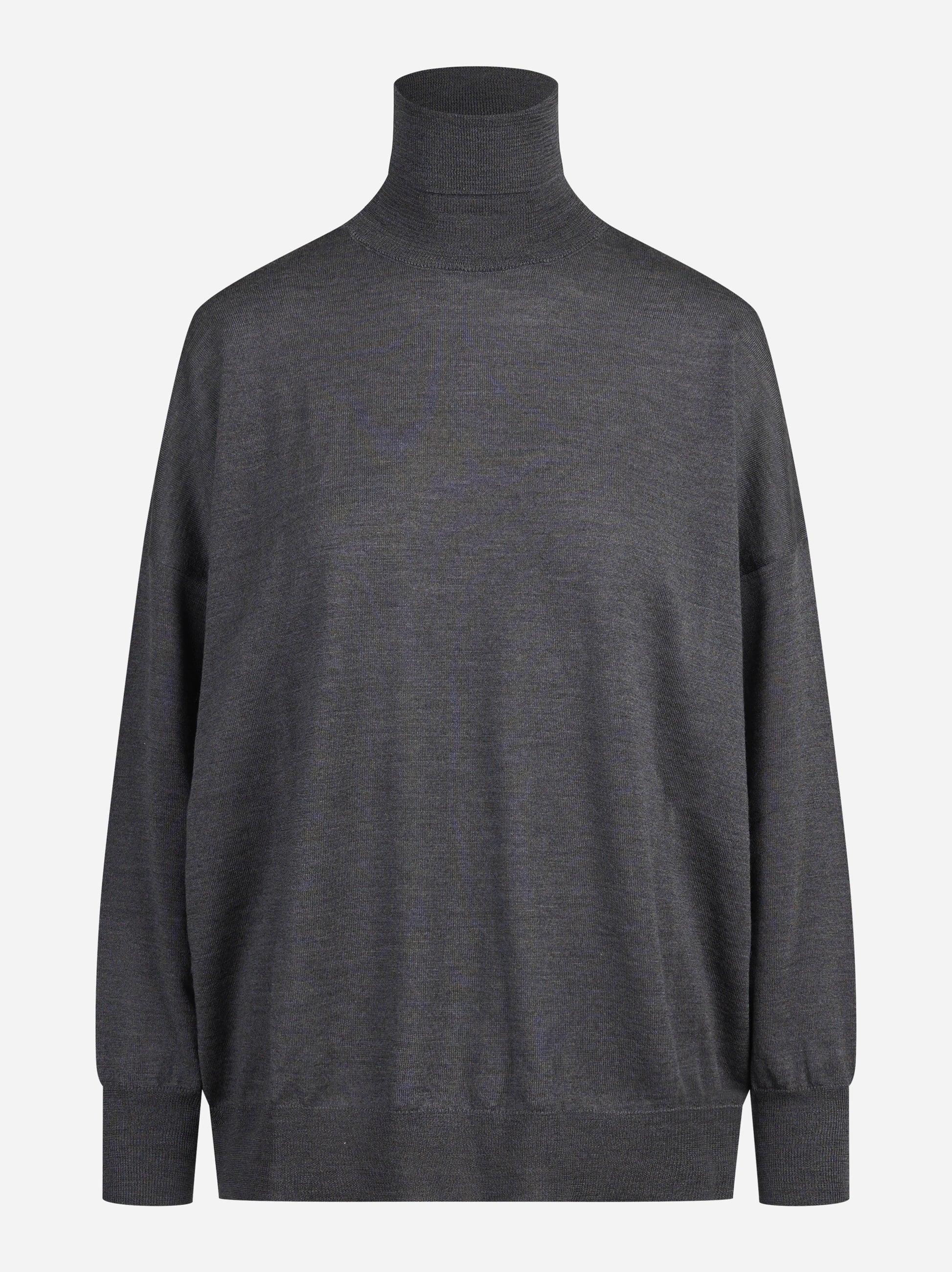 Maglia dolcevita oversize grigia - vista frontale