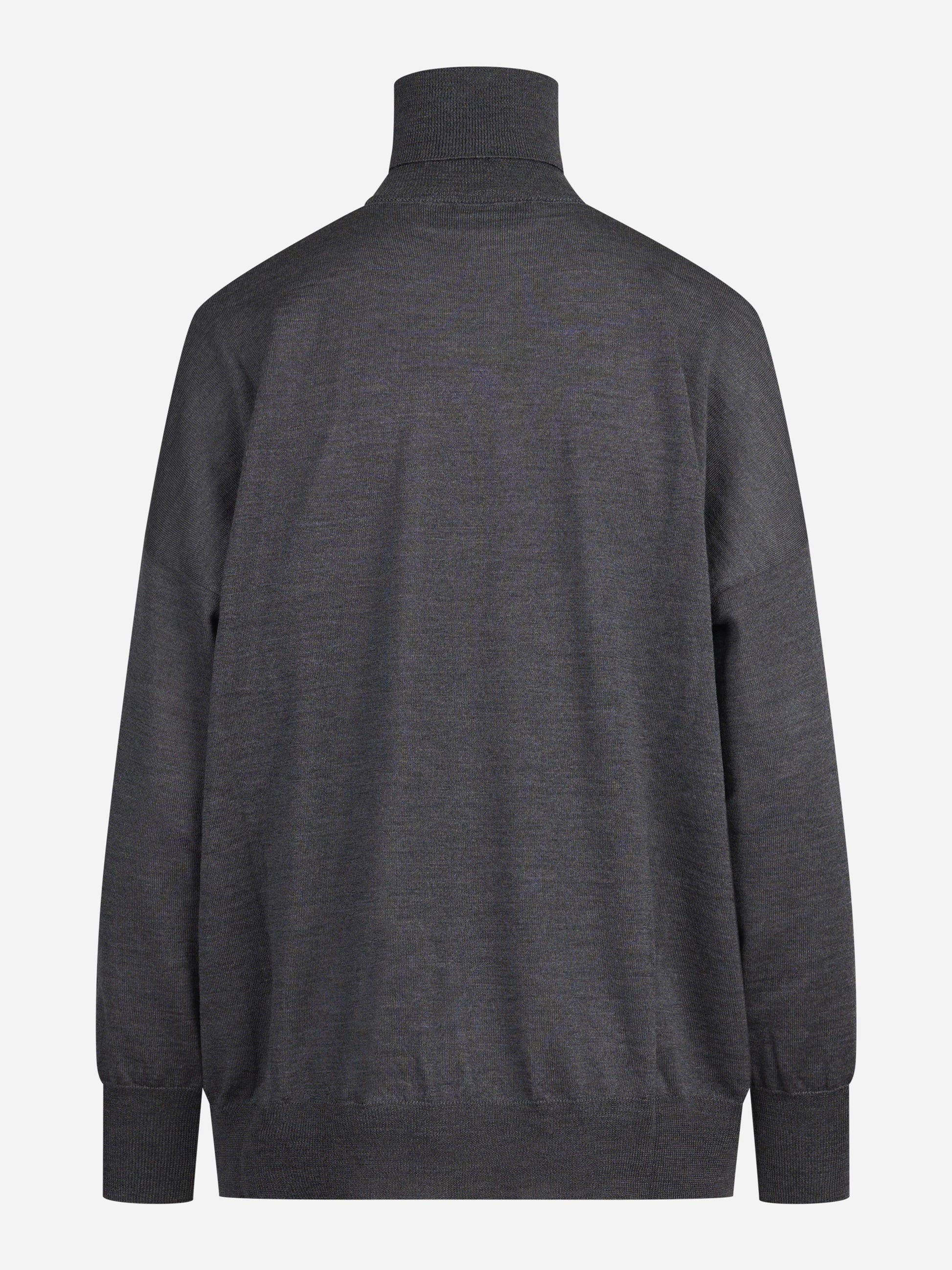 Maglia dolcevita oversize grigia - vista posteriore