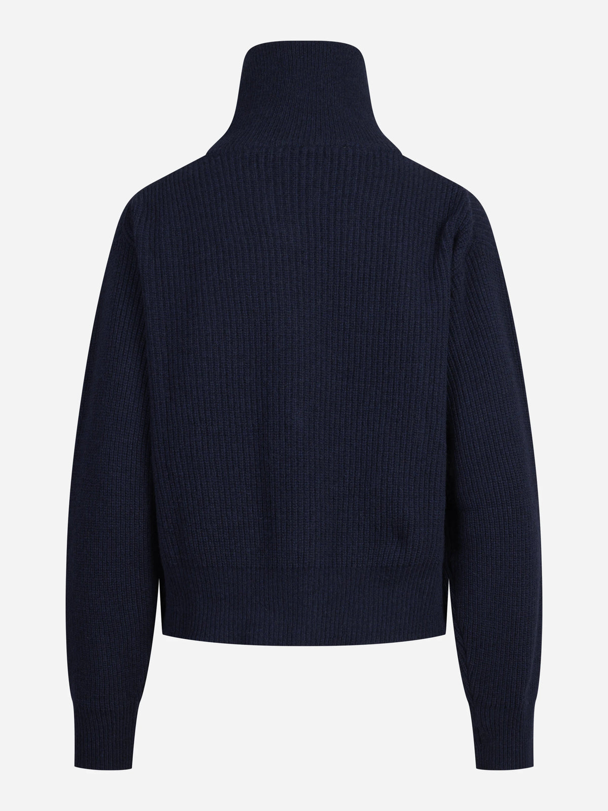 Maglia polo oversize in lana blu - vista posteriore