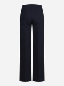 Pantaloni wide leg in viscosa blu notte - vista posteriore