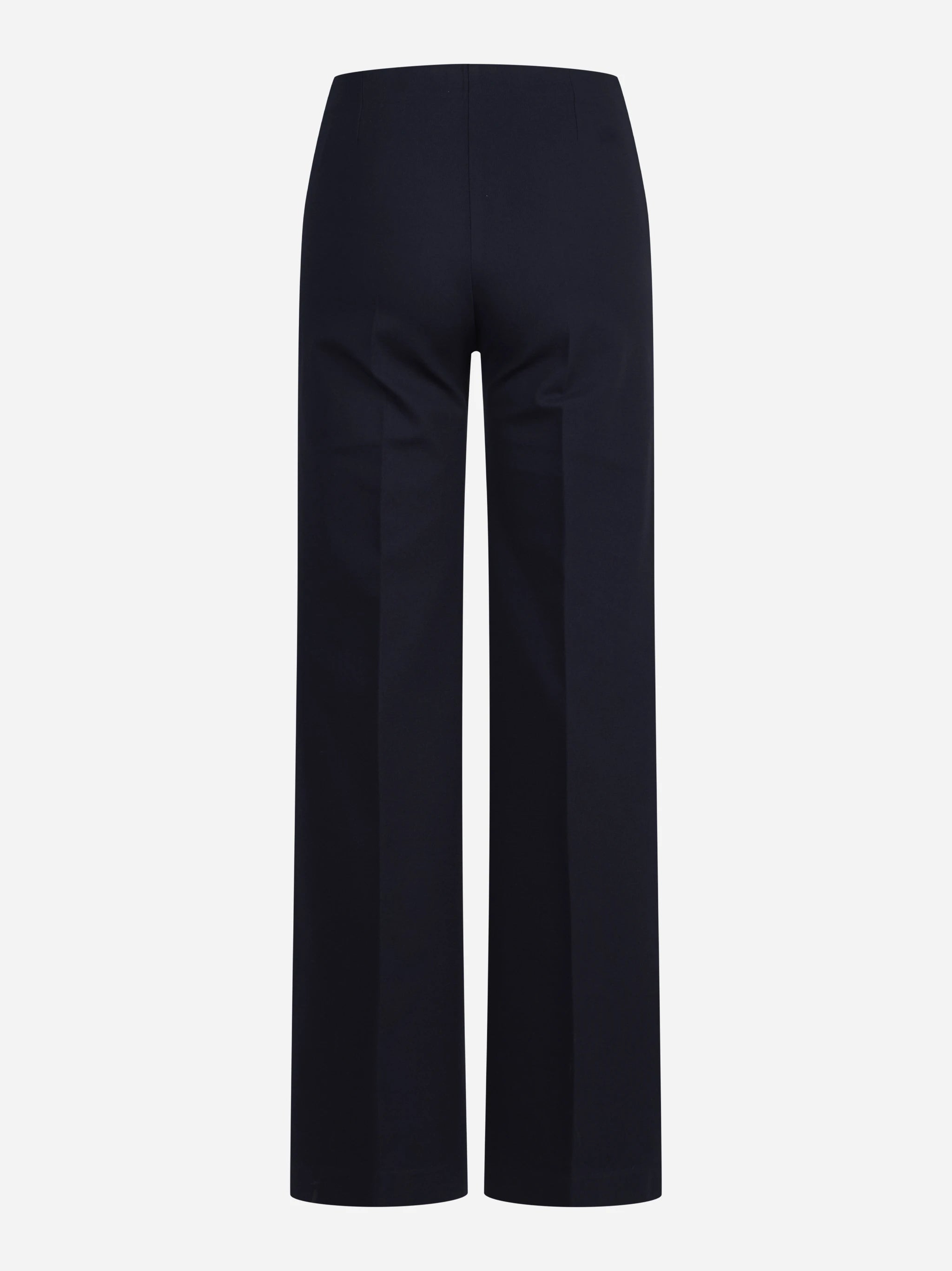 Pantaloni wide leg in viscosa blu notte - vista posteriore