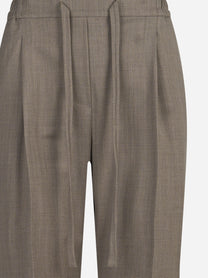 Pantaloni con coulisse marroni - dettaglio prodotto