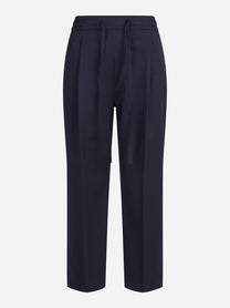 Pantaloni con coulisse blu notte - vista frontale