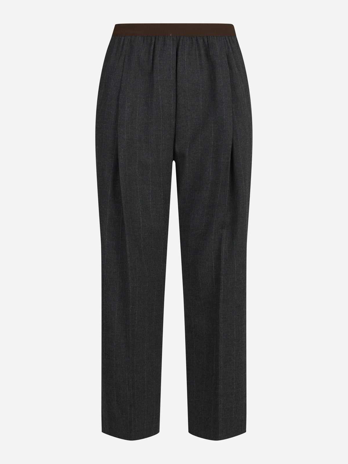 Pantaloni con vita elasticizzata grigi - vista frontale