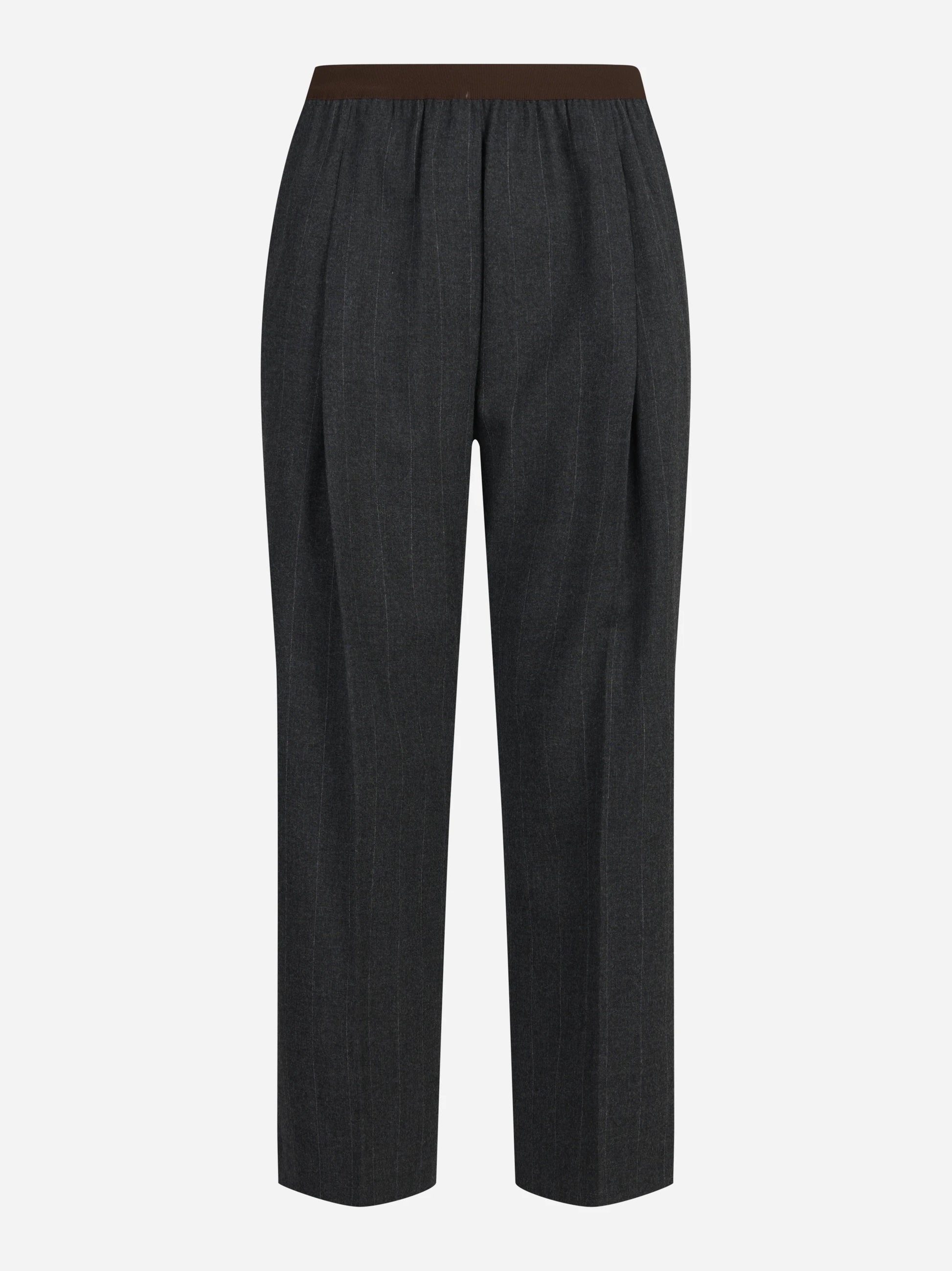 Pantaloni con vita elasticizzata grigi - vista frontale