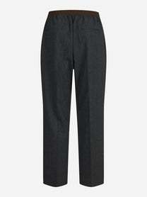 Pantaloni con vita elasticizzata grigi - vista posteriore