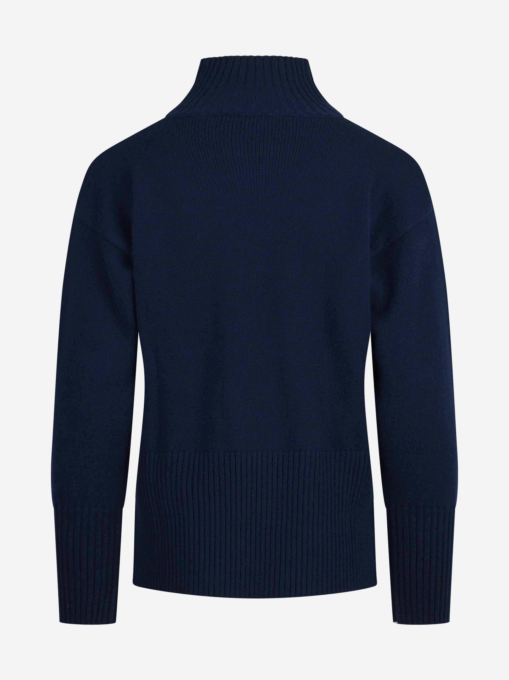 Lupetto in puro cashmere blu - vista posteriore