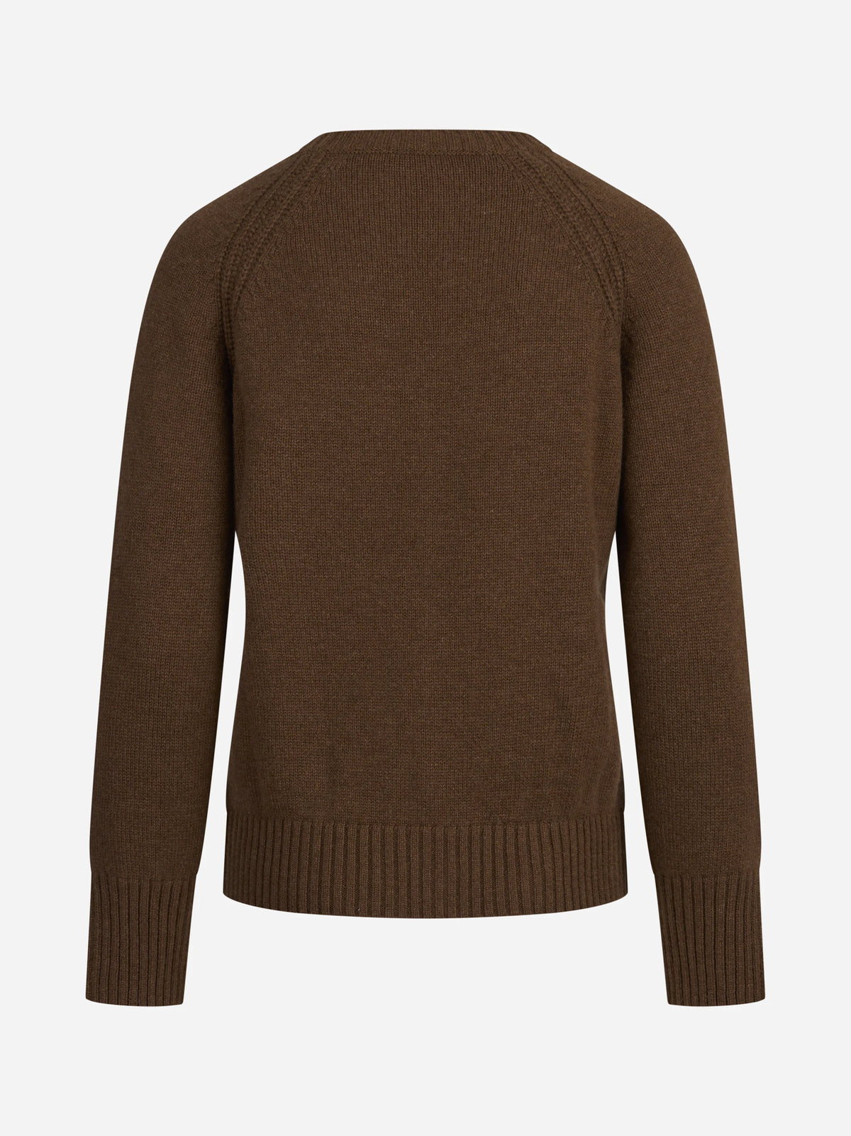 Maglia in cashmere con treccia marrone - dettaglio del prodotto