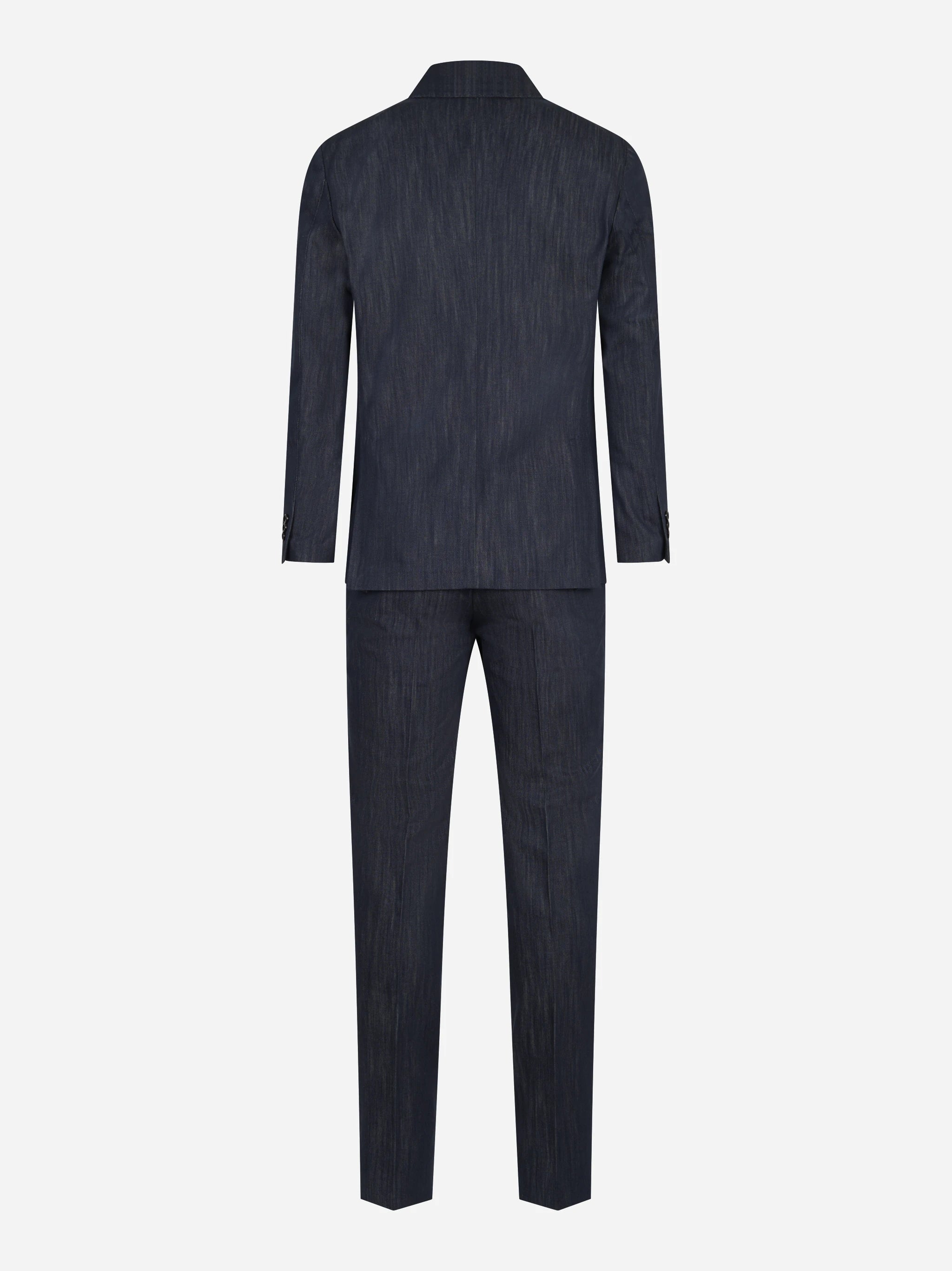 Abito monopetto in denim light blu
