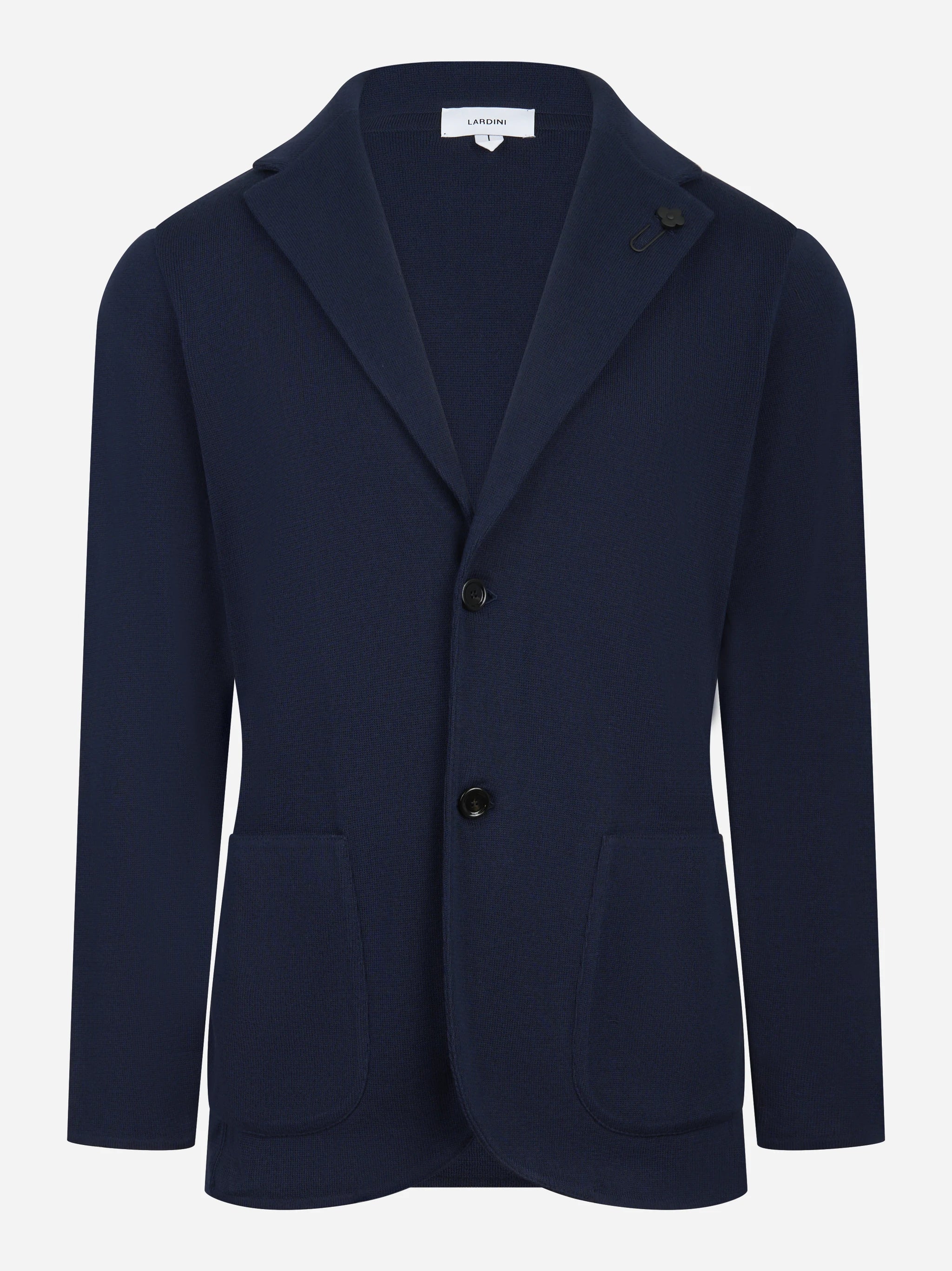 Giacca maglia blu in cotone