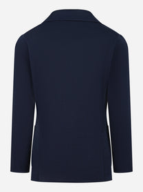 Giacca maglia blu in cotone