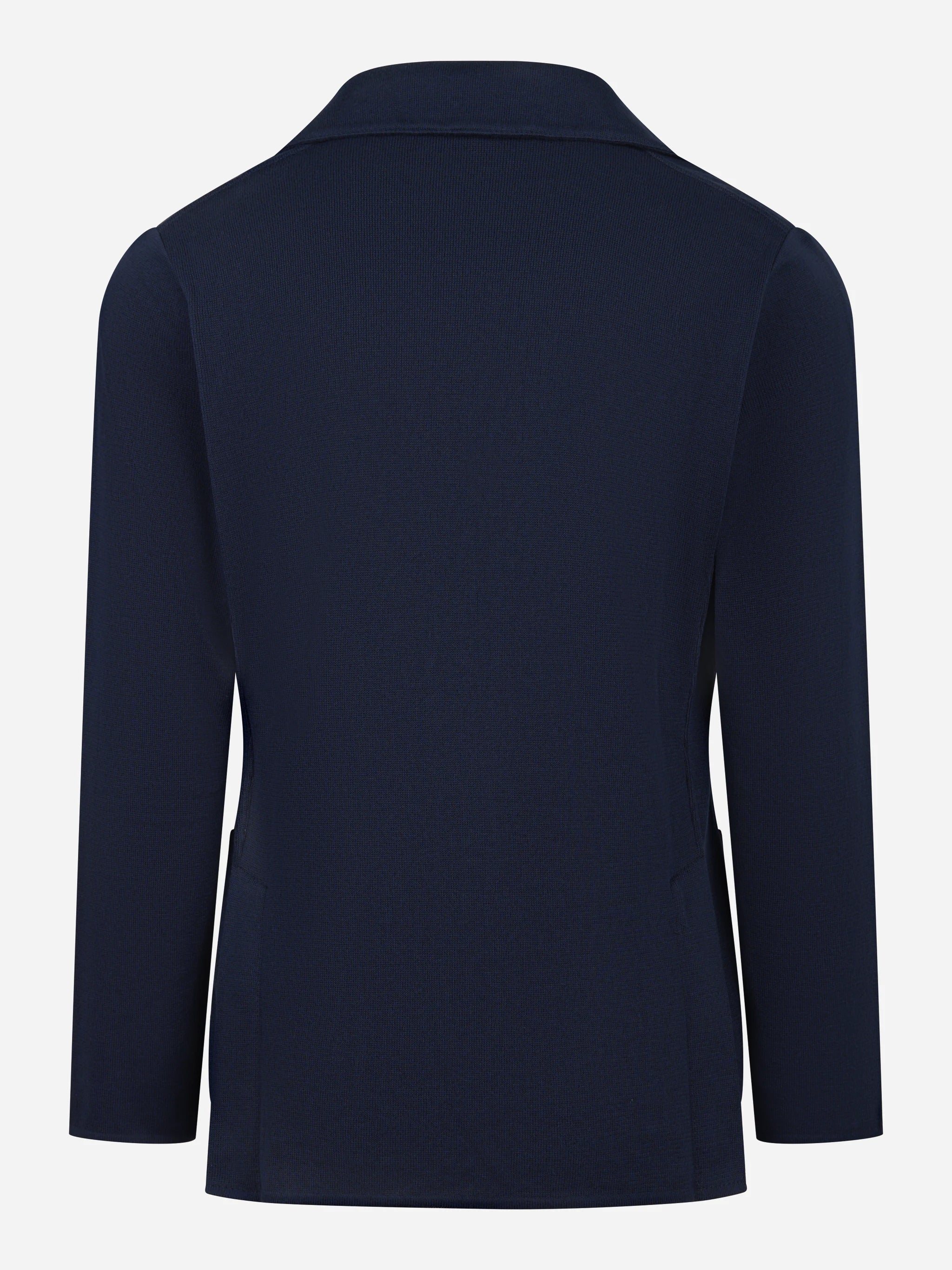 Giacca maglia blu in cotone