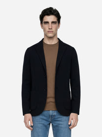 Giacca maglia nera in cotone