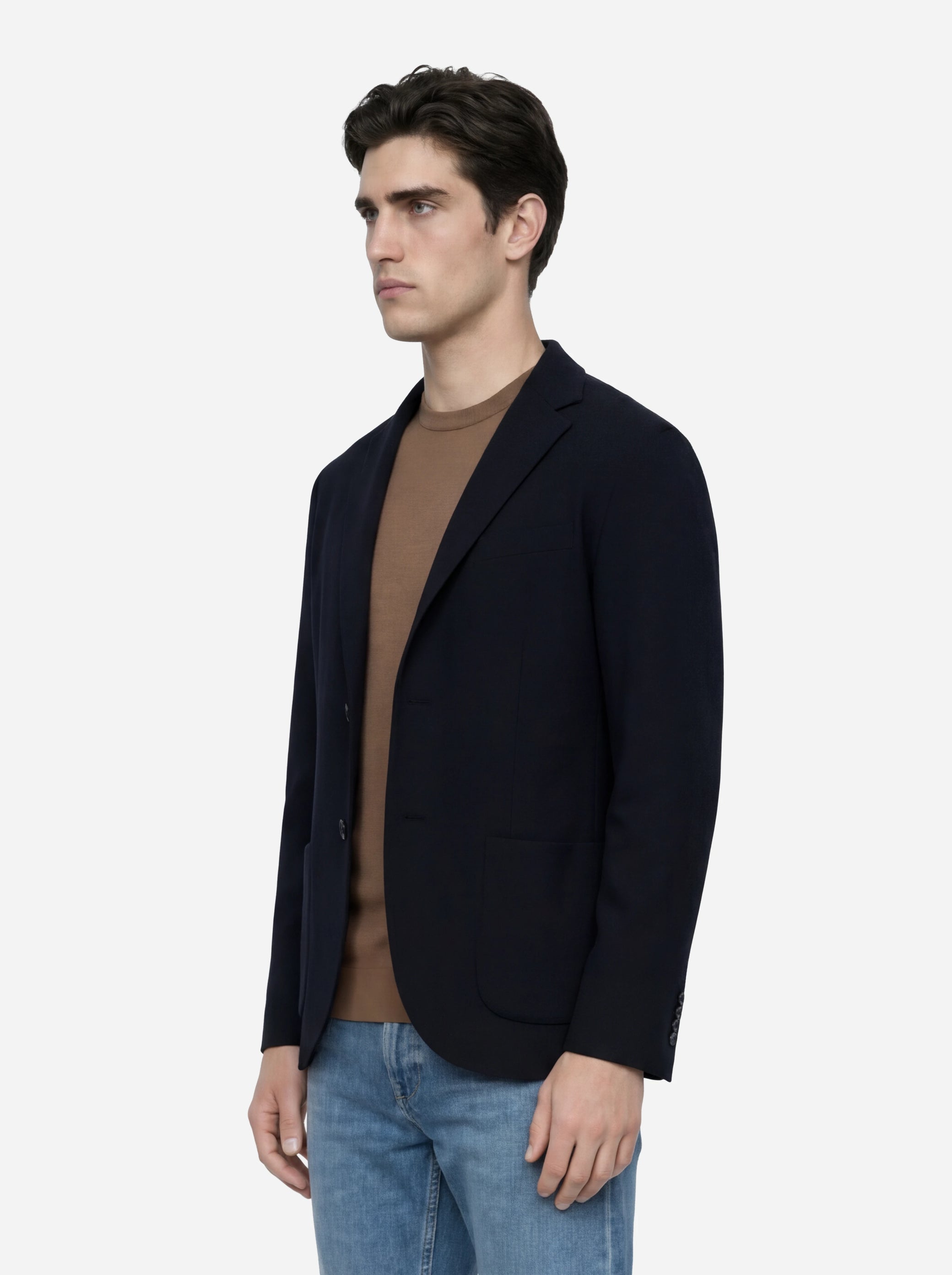Giacca maglia nera in cotone