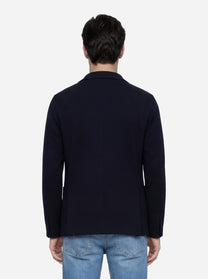 Giacca maglia nera in cotone