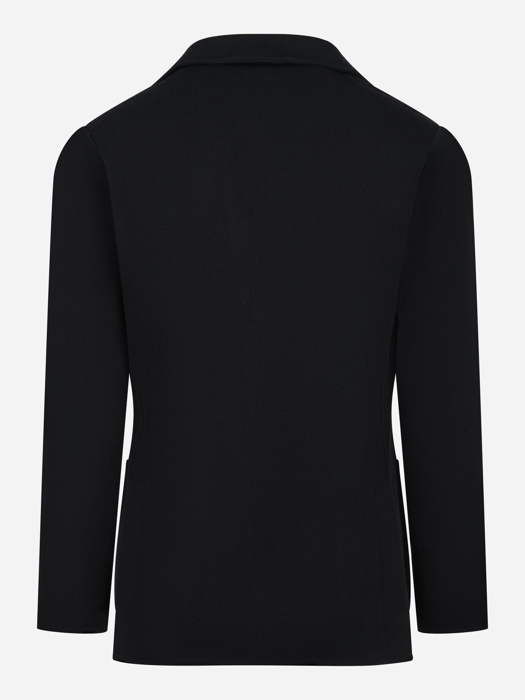 Giacca maglia nera in cotone