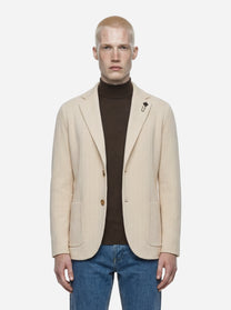 Giacca Maglia in cotone beige