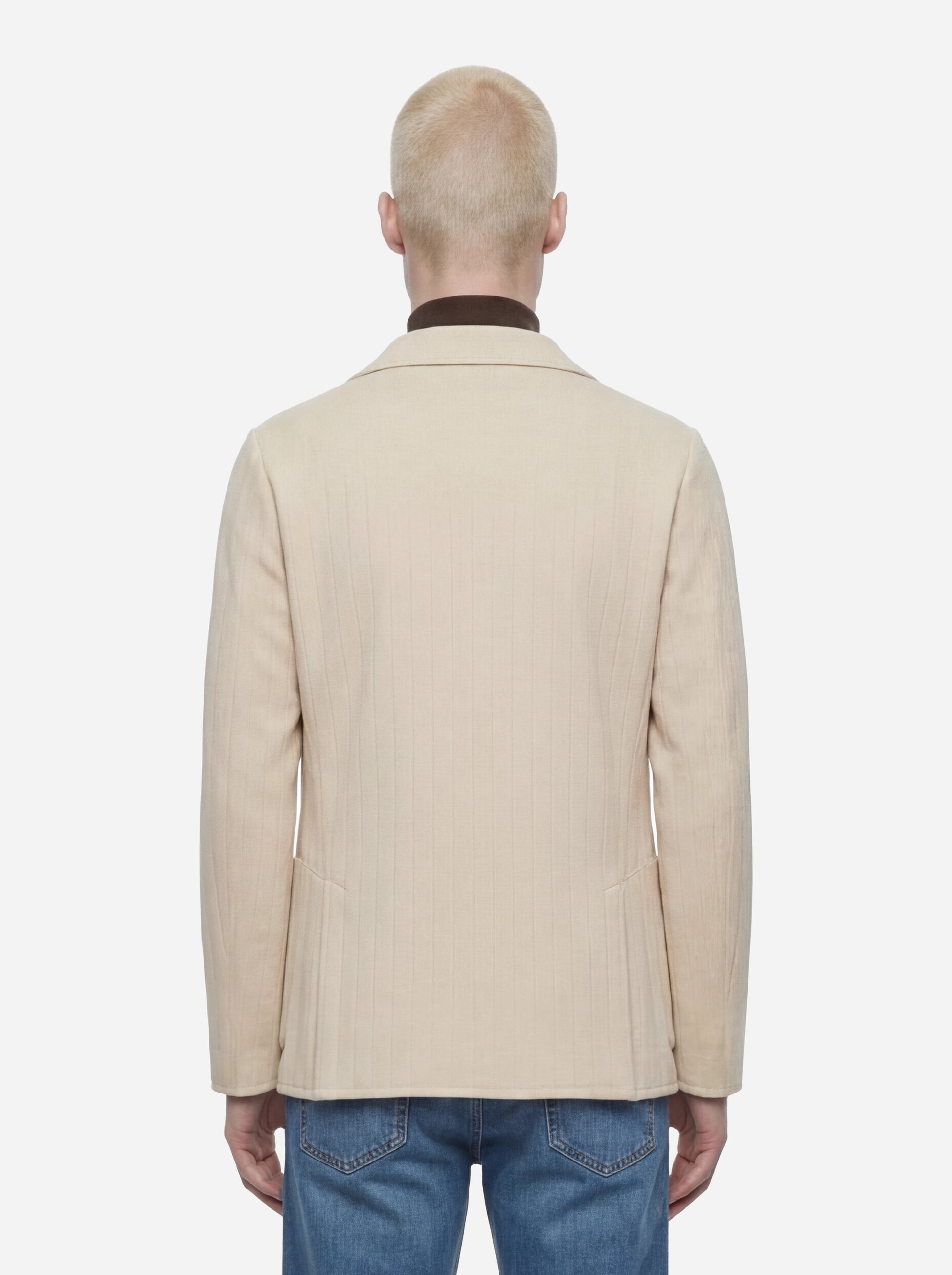 Giacca Maglia in cotone beige