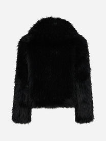 Giacca Nanny in pelliccia sintetica nera MACKAGE – immagine 2 di 3