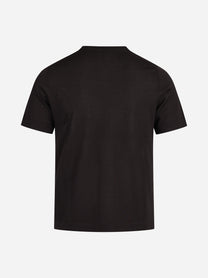 Maglia girocollo a maniche corte in lana testa di moro - vista posteriore
