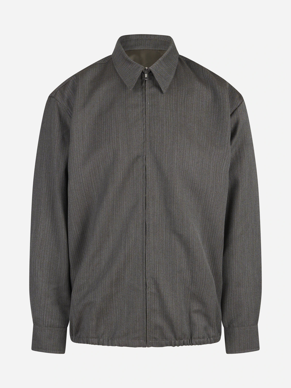 Giacca Formula con zip in lana marrone - vista frontale