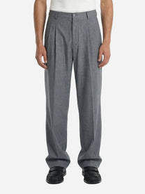 Pantalone loose fit con zip laterale grigio
