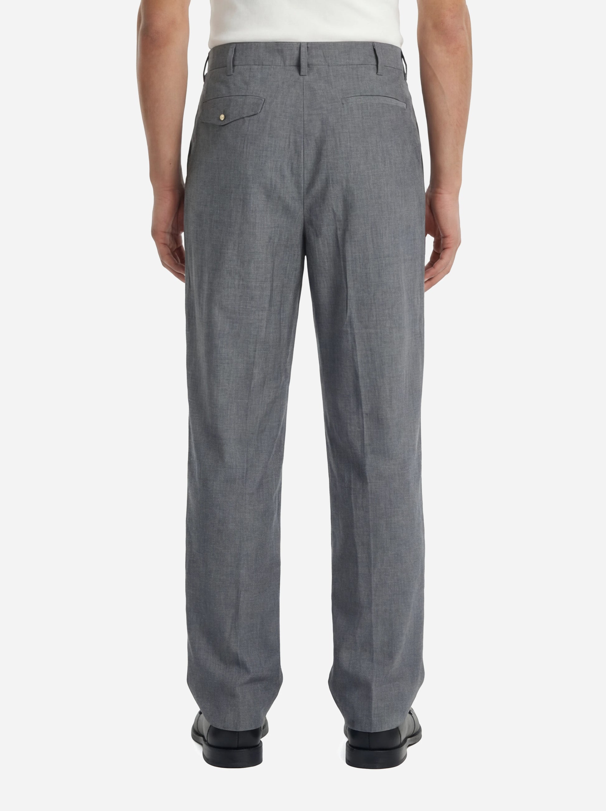 Pantalone loose fit con zip laterale grigio