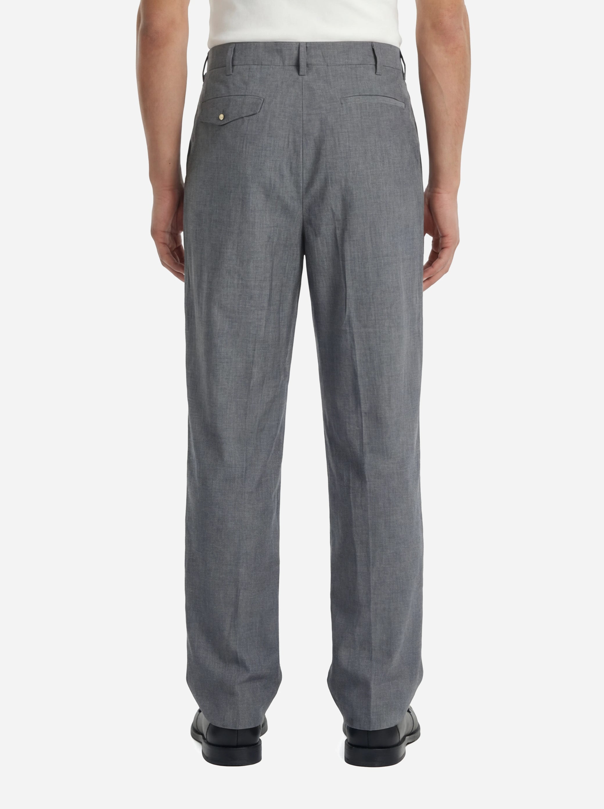 Pantalone loose fit con zip laterale grigio