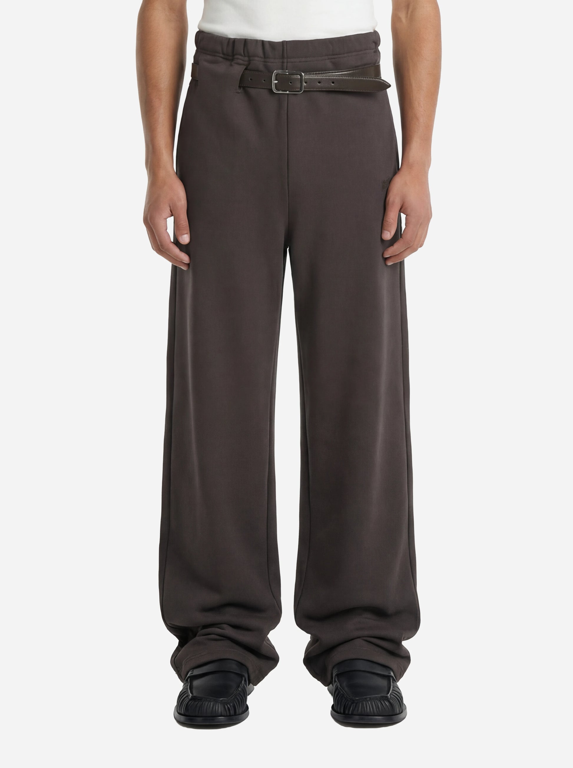 Trackpants Provincia in jersey marrone